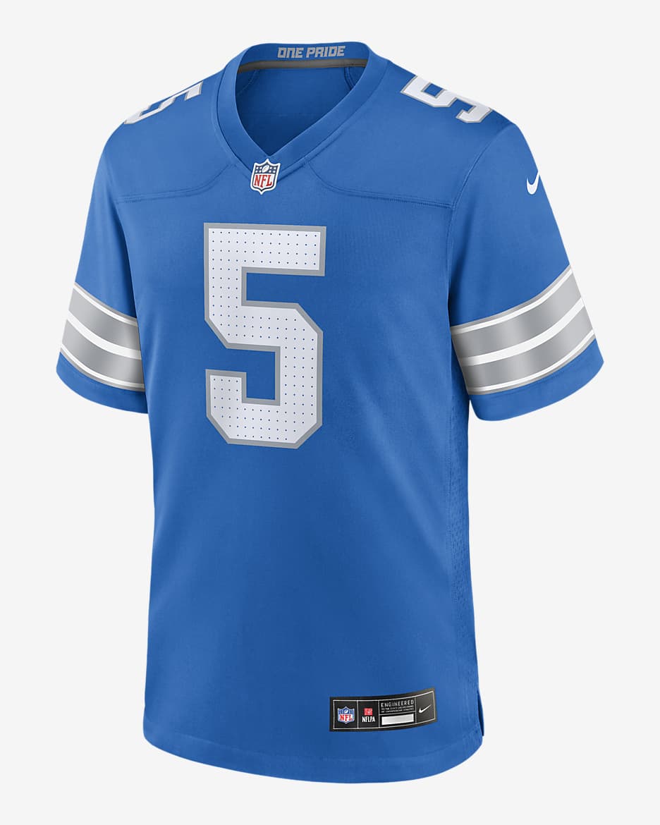 David Montgomery Detroit Lions Men's Nike NFL Game Football Jersey - Blue