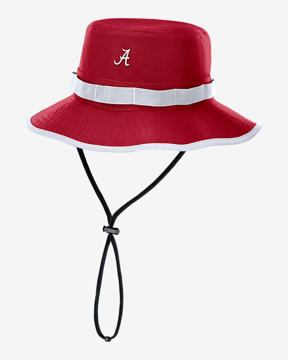 Alabama Sideline Apex Gameday Boonie Men's Nike Dri-FIT College Bucket Hat - Crimson