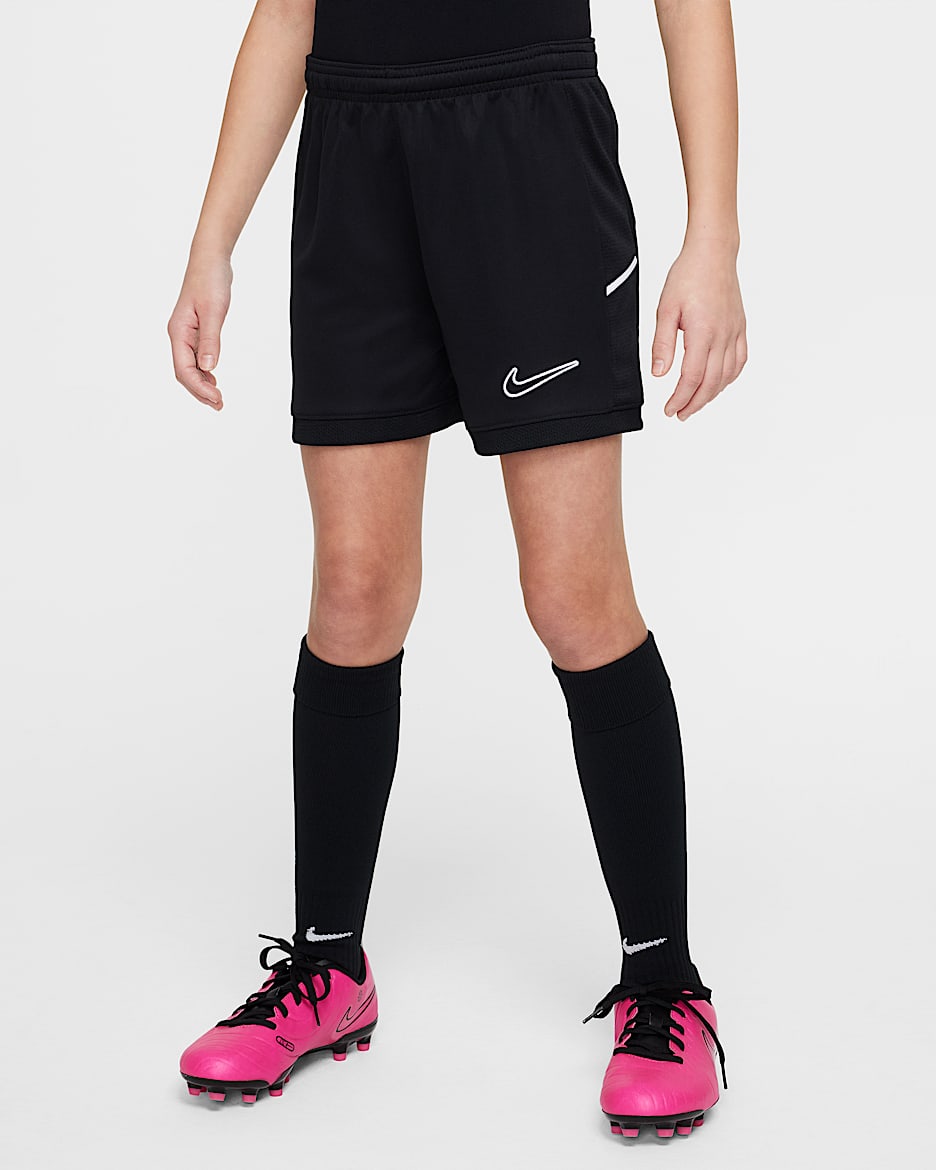 Nike Academy 大童 Dri-FIT 4" 足球短褲 - 黑色/黑色/白色