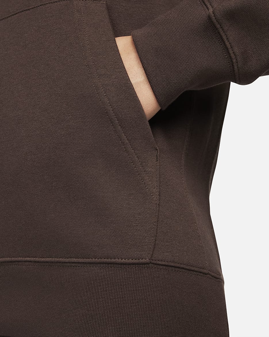 Nike Sportswear Club Fleece Pullover Hoodie - Baroque Brown/Baroque Brown/White