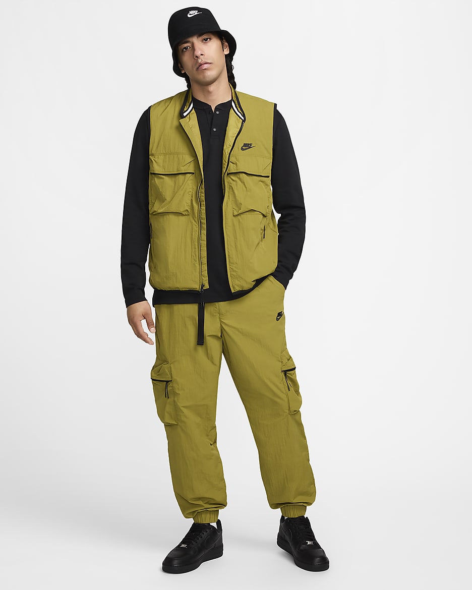 Nike Tech Men's Woven Cargo Pants - Pacific Moss/Black