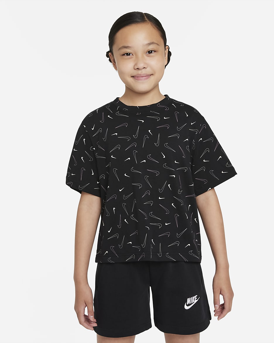 Nike Sportswear Big Kids' (Girls') T-Shirt - Black
