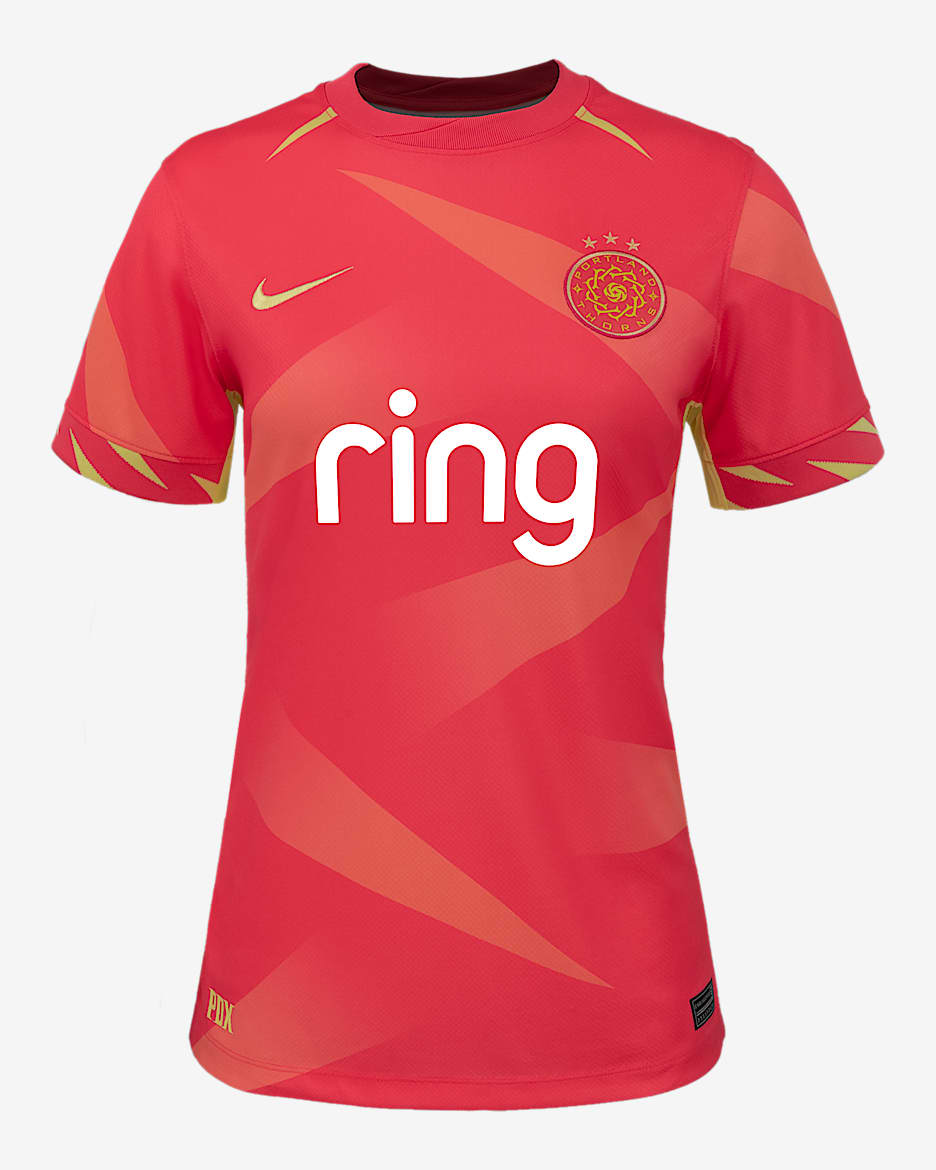 Portland Thorns FC 2025 Stadium Home Women's Nike Dri-FIT NWSL Replica Jersey - Light Fusion Red/Light Zitron