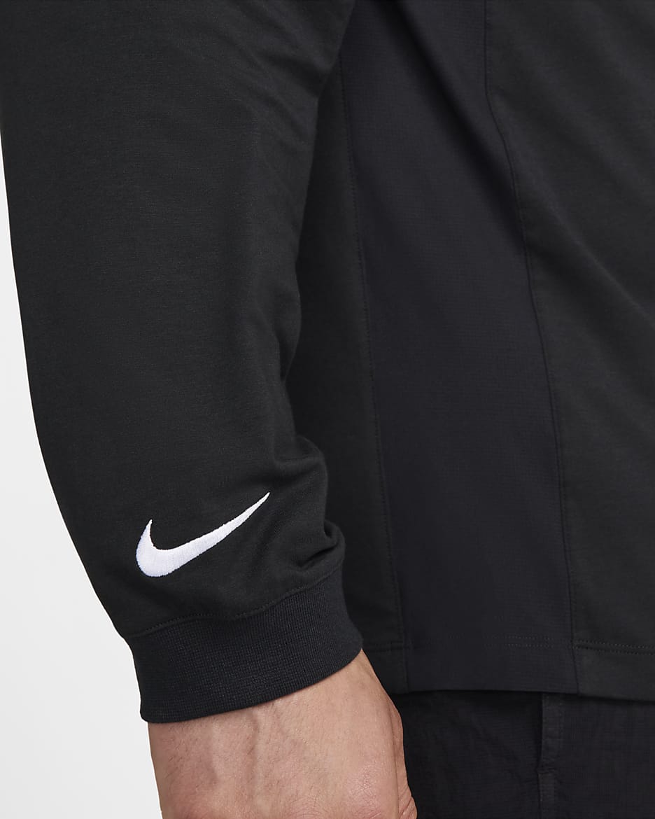 Haut à manches longues Nike Dri-FIT ADV USA pour homme - Noir/Blanc