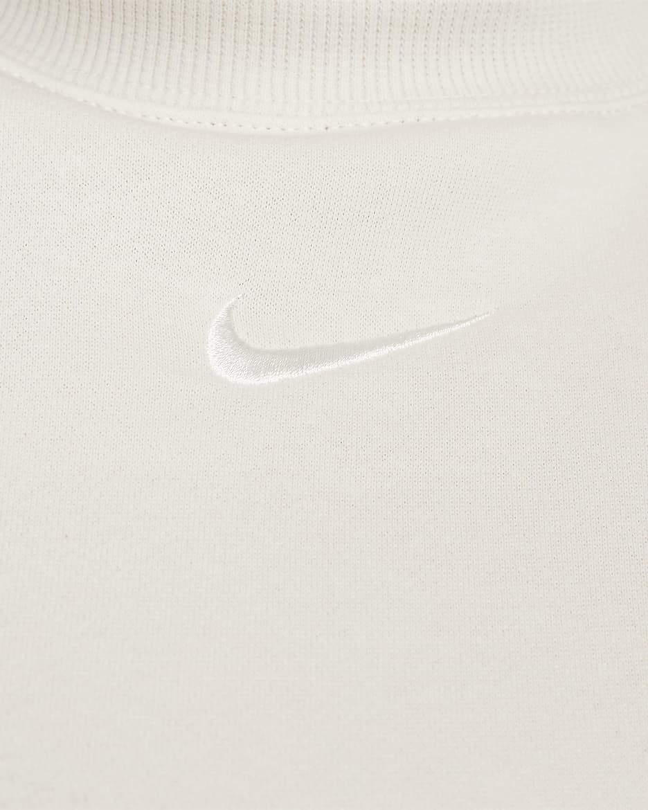 Nike Sportswear Phoenix Fleece Women's Oversized Crew-Neck Sweatshirt (Plus Size) - Light Orewood Brown/Sail