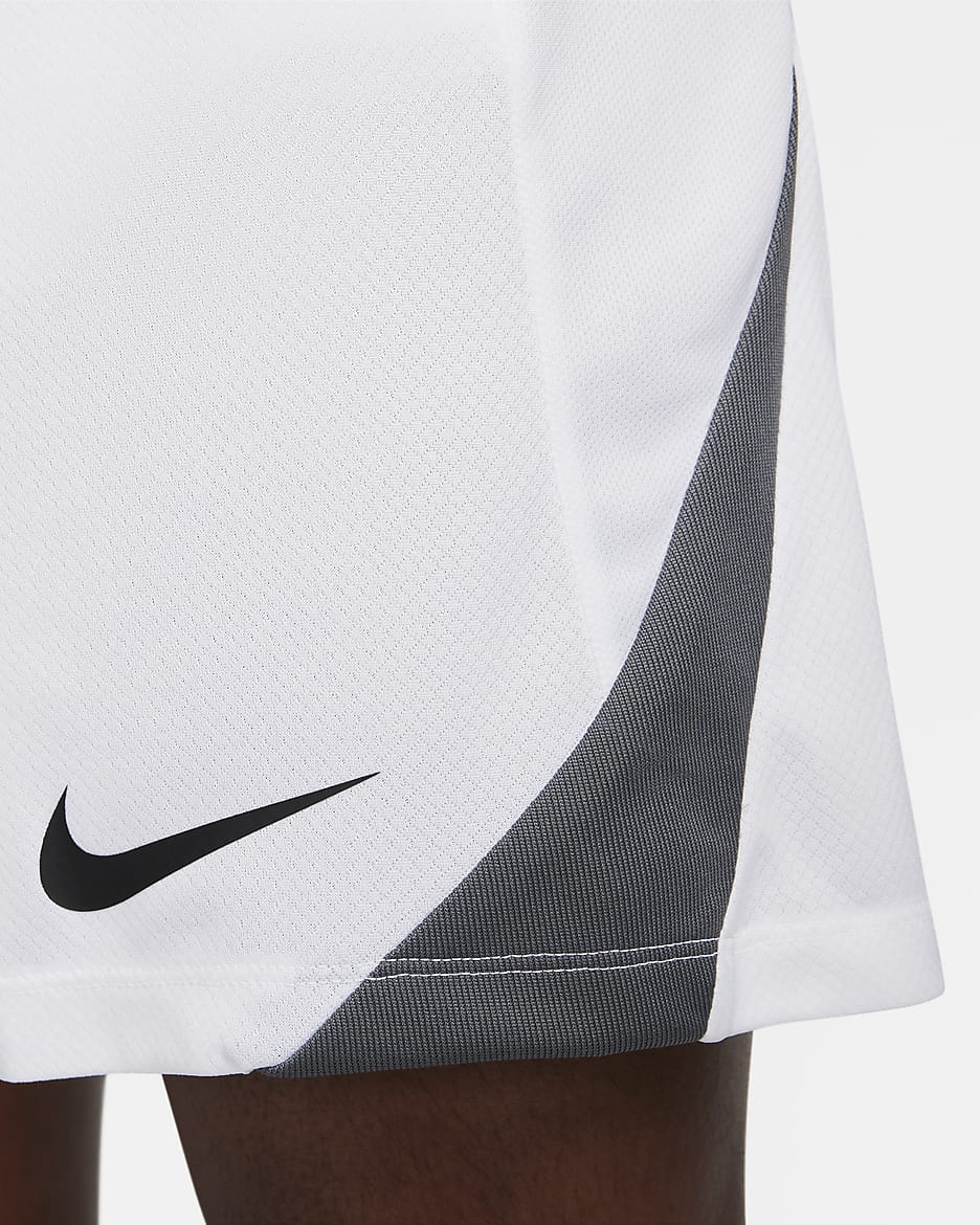 Shorts de fútbol Dri-FIT para hombre Nike Strike - Blanco/Blanco/Gris hierro/Negro