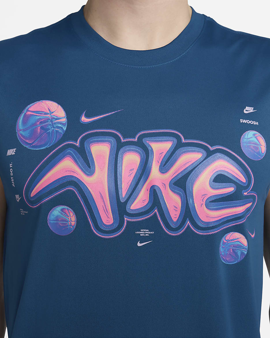 Nike Dri-FIT basketbalshirt zonder mouwen voor heren - Court Blue