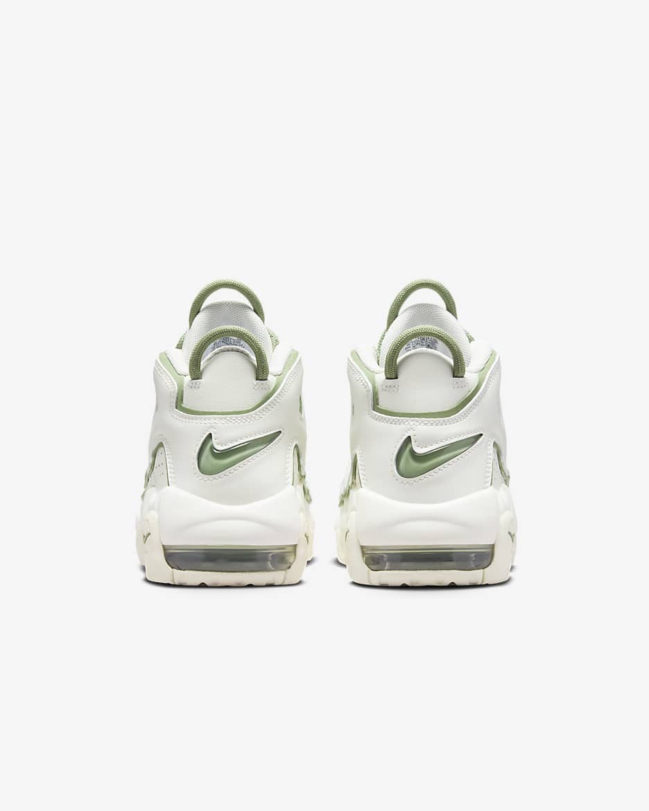 Tenis para niños grandes Nike Air More Uptempo - Vela/Verde aceite