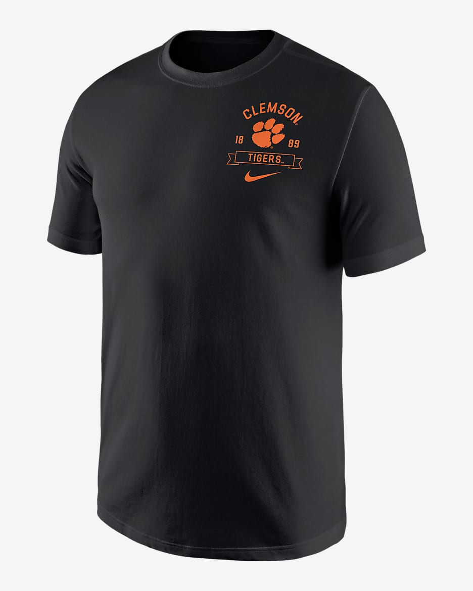 Playera universitaria Nike Max90 para hombre Clemson - Negro