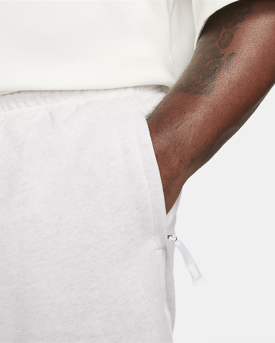 Nike Solo Swoosh fleeceshorts til herre - Birch Heather/Hvit