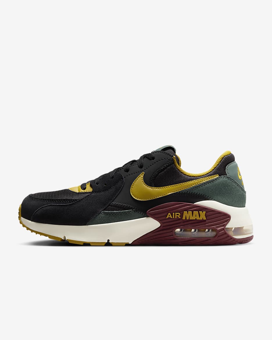 Nike Air Max Excee 男鞋 - 黑色/Vintage Green/Dark Team Red/Bronzine