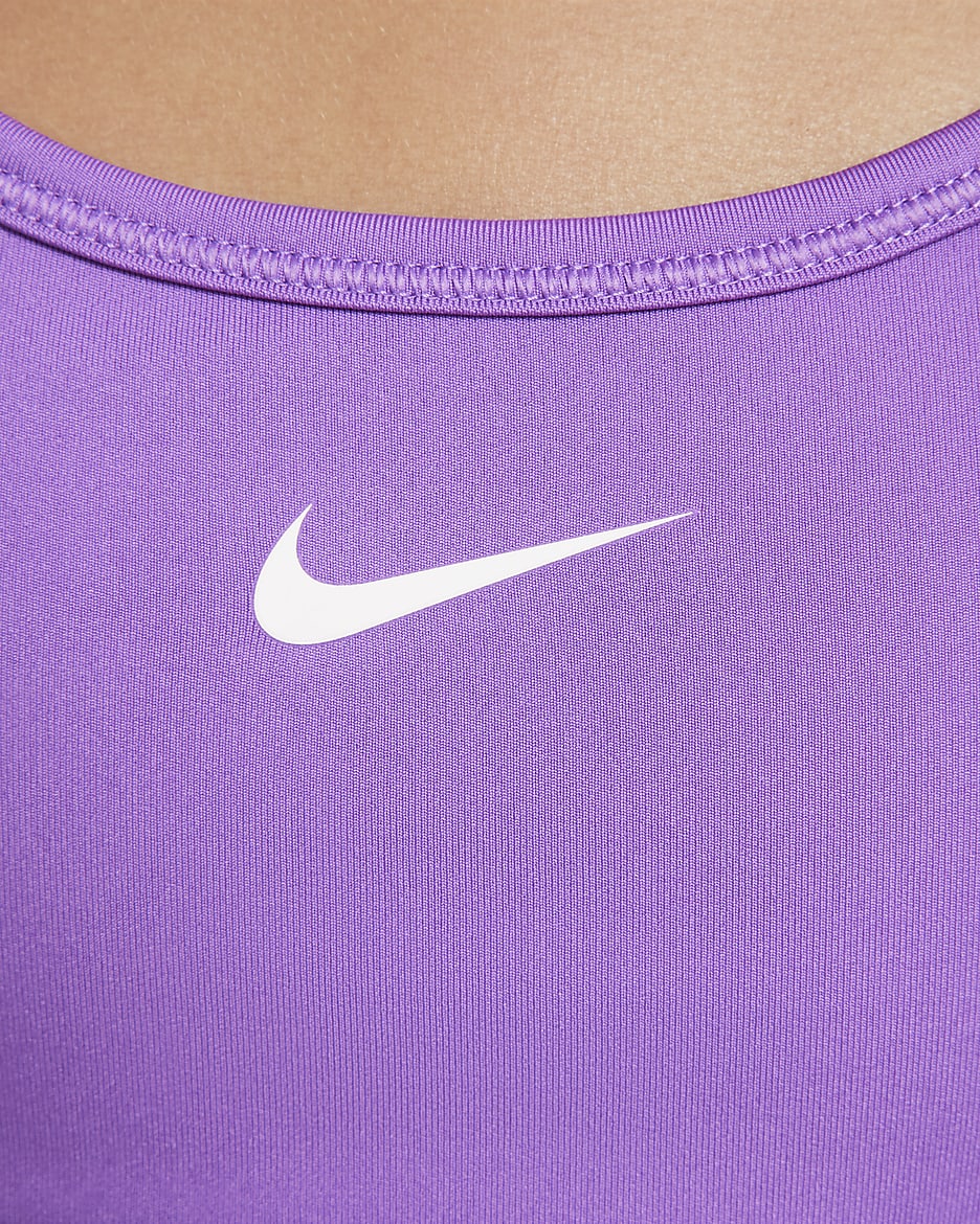 Sutiã de desporto Nike Swoosh EasyOn Júnior (Rapariga) - Preto Raspberry/Branco