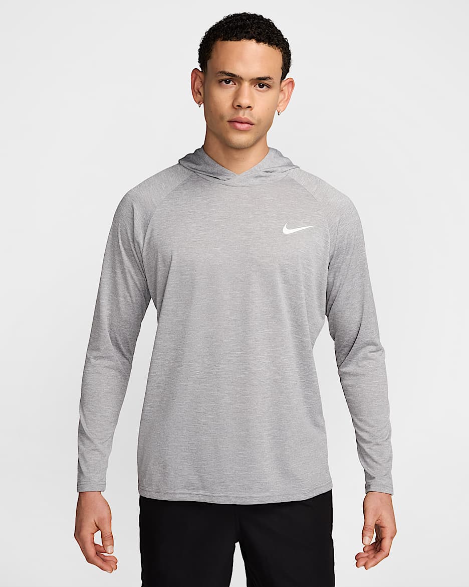 Nike Swim Hydroguard Men's Long-Sleeve Hooded Top - Particle Grey