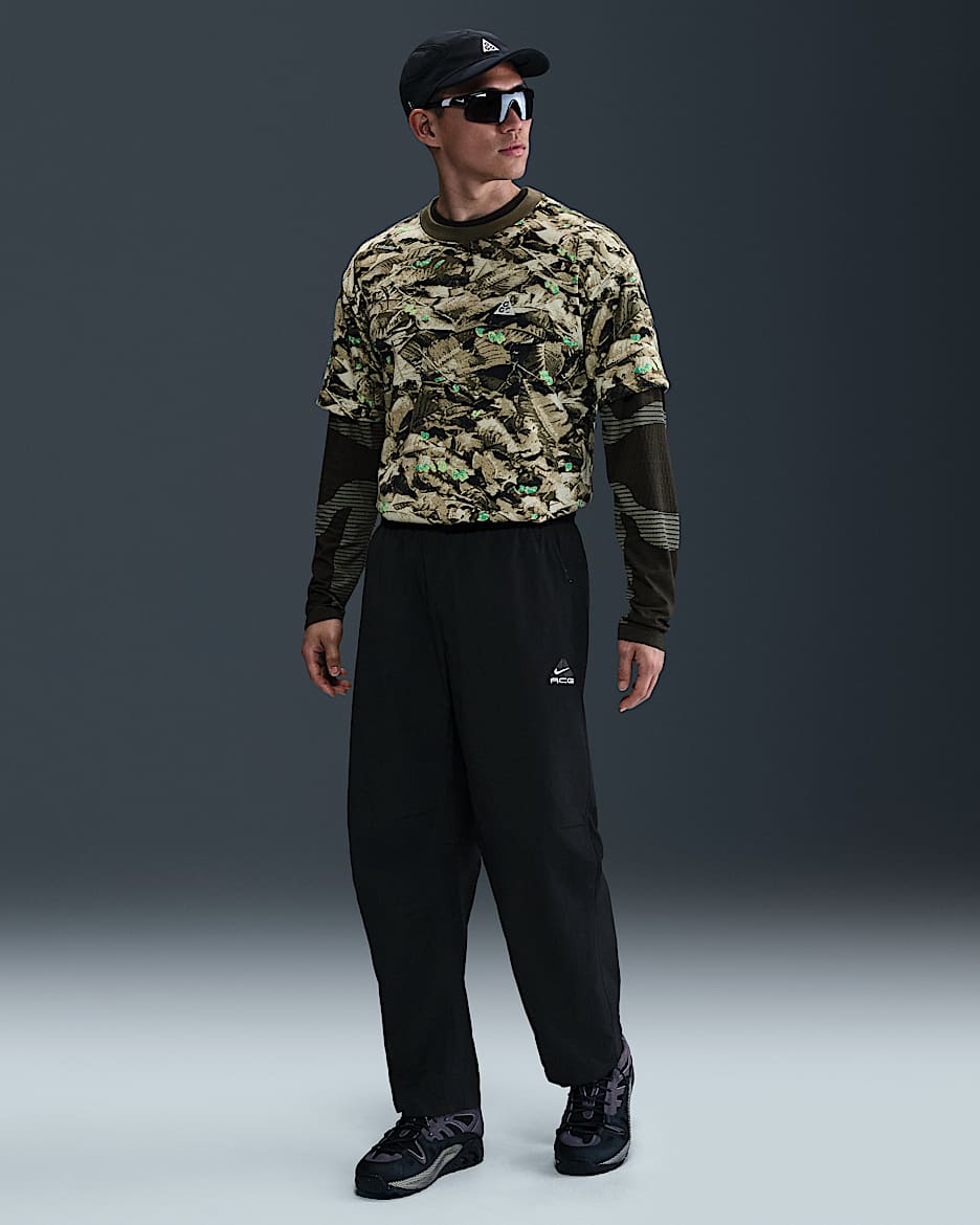 Pants 2 en 1 para hombre Nike ACG "Black Iguana" - Negro/Negro/Blanco cumbre