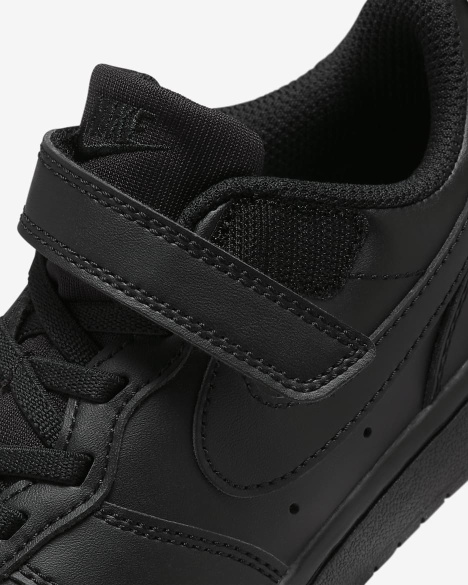 Nike Court Borough Low Recraft Schuh für jüngere Kinder - Schwarz/Schwarz/Schwarz