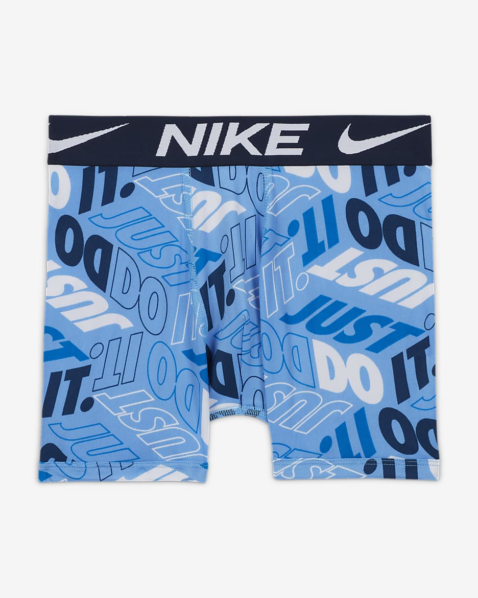 Nike Dri-FIT Essentials Big Kids' Printed Boxer Briefs (3-Pack)