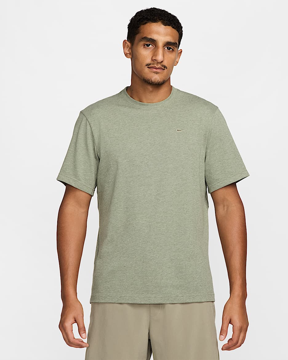 Nike Primary Men's Dri-FIT Short-Sleeve Versatile Top - Light Army/Heather/Light Army