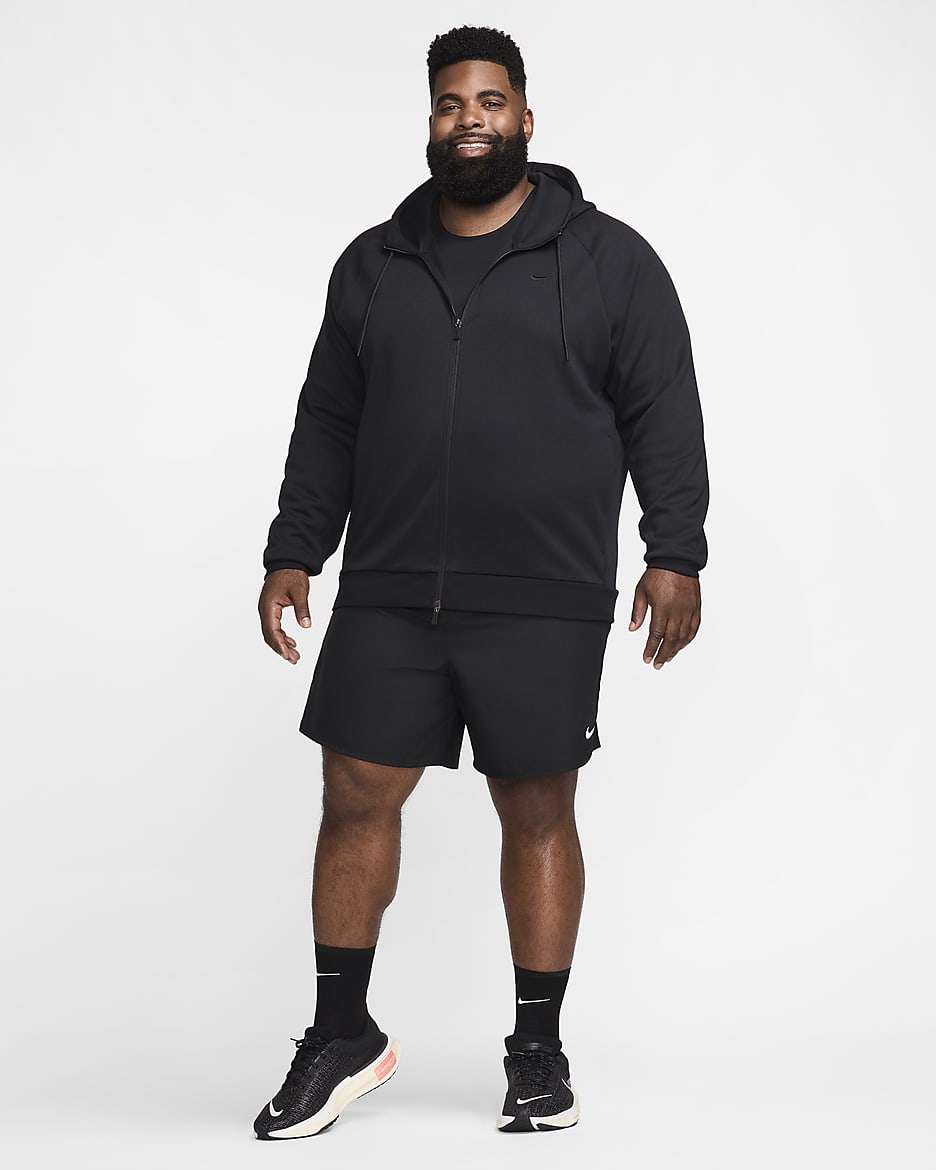 Sweat à capuche et zip Dri-FIT UV Nike Primary pour homme - Noir/Noir