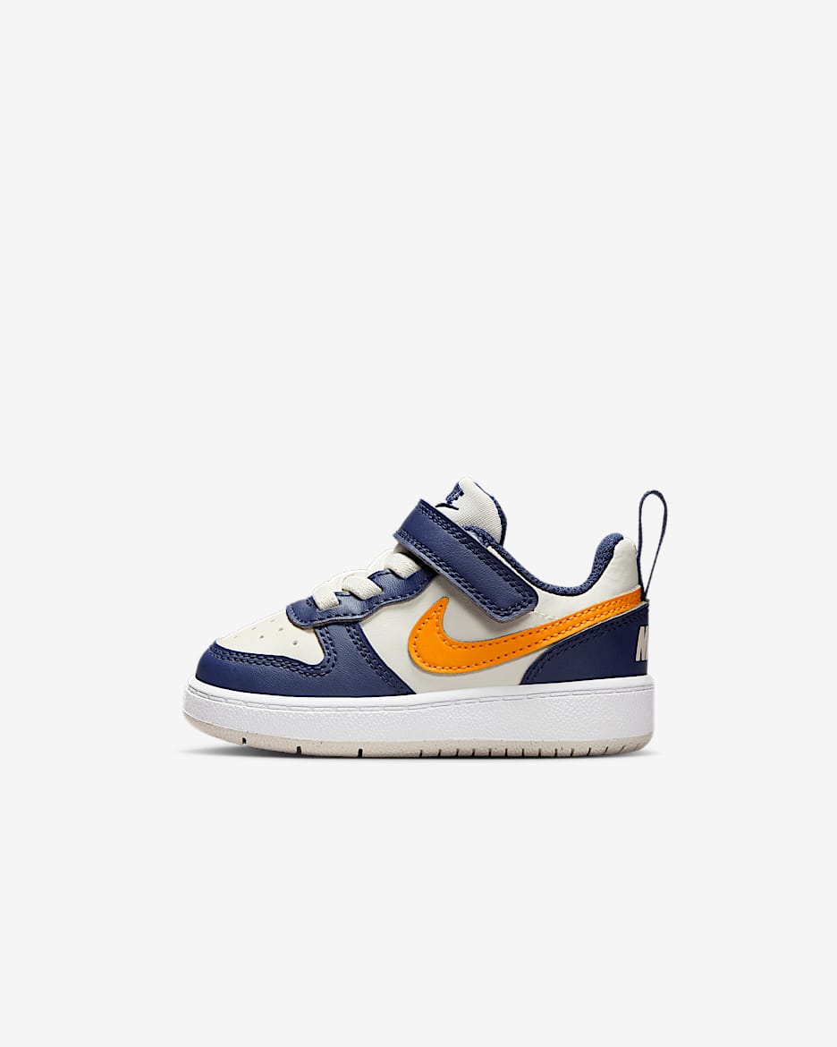 Nike Court Borough Low Recraft Baby/Toddler Shoes - Light Orewood Brown/Midnight Navy/White/Orange Peel