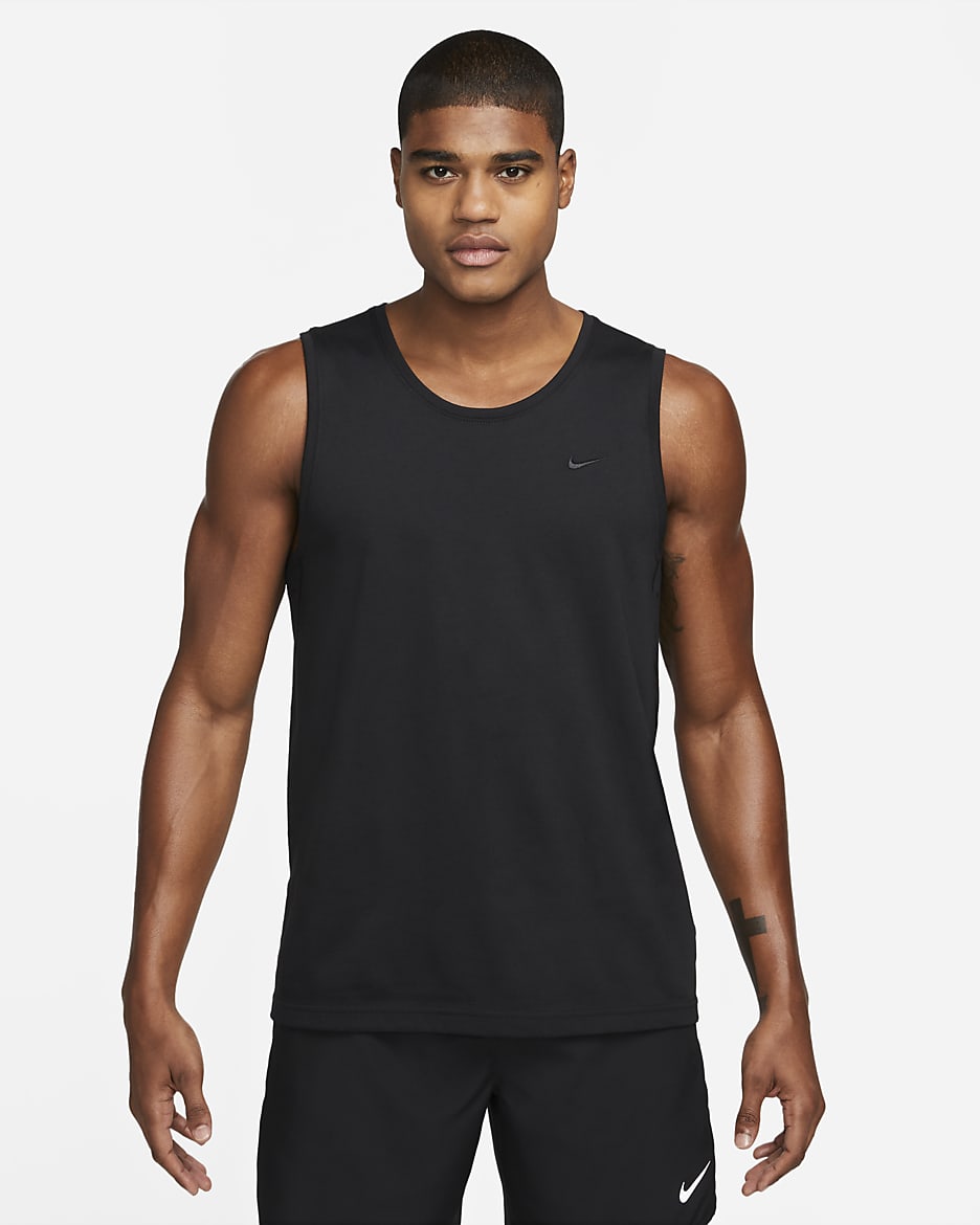 Alsidig Nike Primary-Dri-FIT-tanktop til mænd - sort/sort