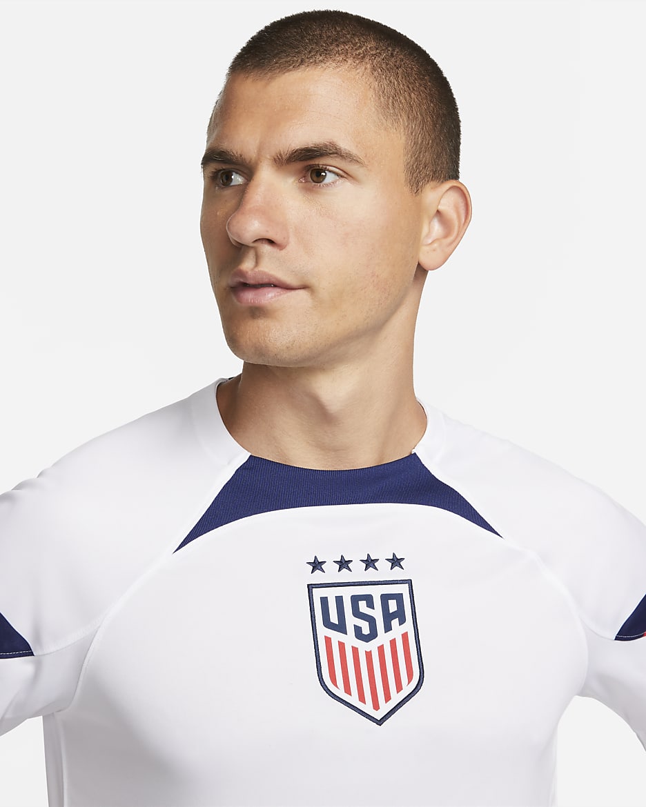 U.S. 2022/23 Stadium Home Men's Nike Dri-FIT Soccer Jersey - White/Loyal Blue/Loyal Blue