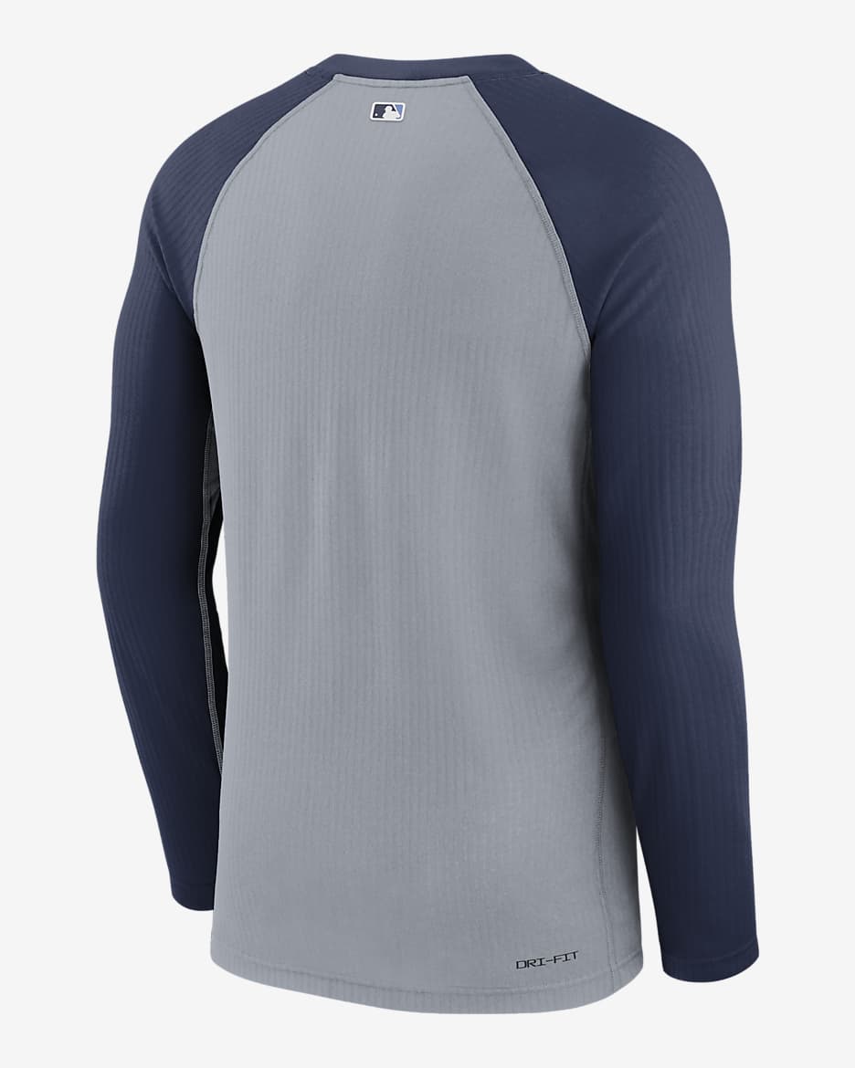 Nike Dri-FIT Game (MLB Tampa Bay Rays) Men's Long-Sleeve T-Shirt - Grey