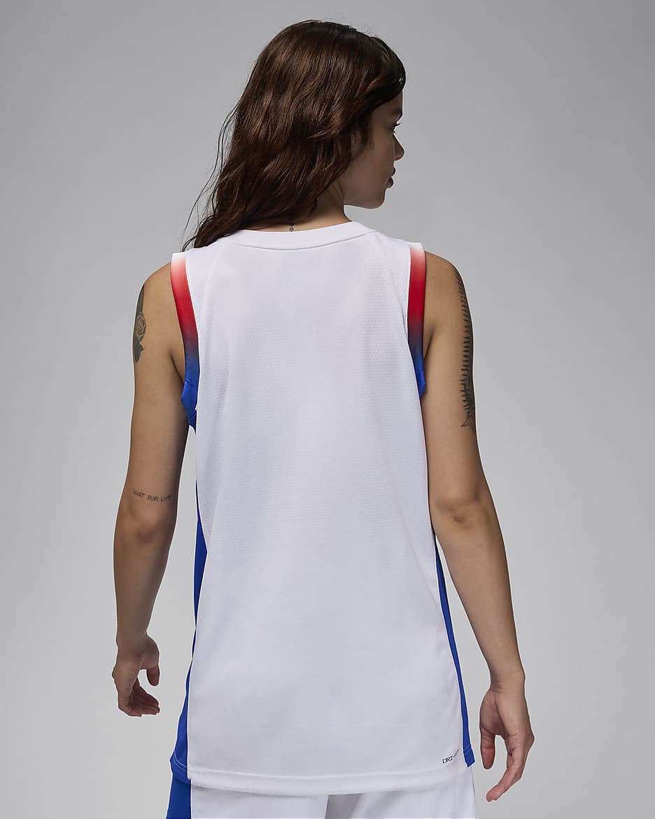 France Limited Home Women's Jordan Basketball Jersey - White/Hyper Royal