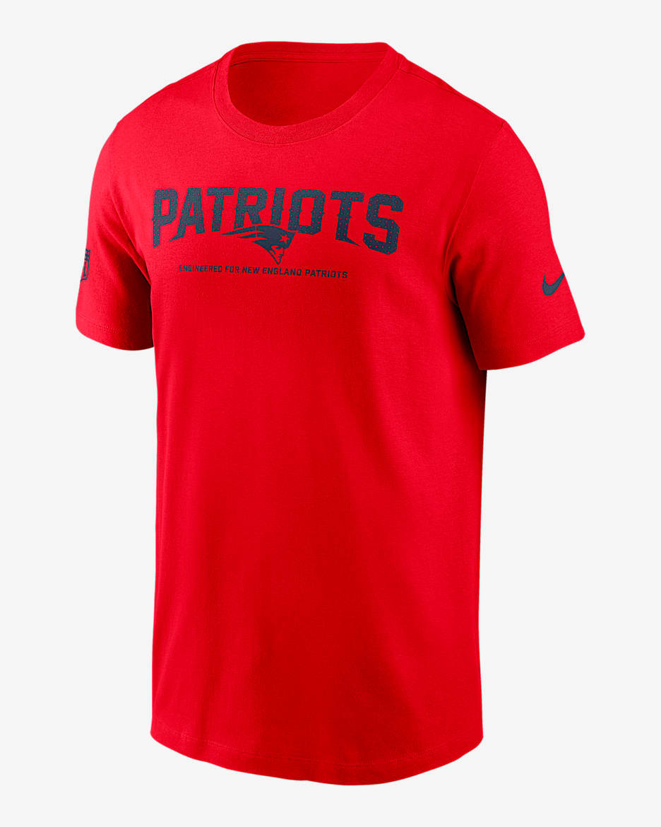 New England Patriots Sideline Team Issue Men's Nike Dri-FIT NFL T-Shirt - Red