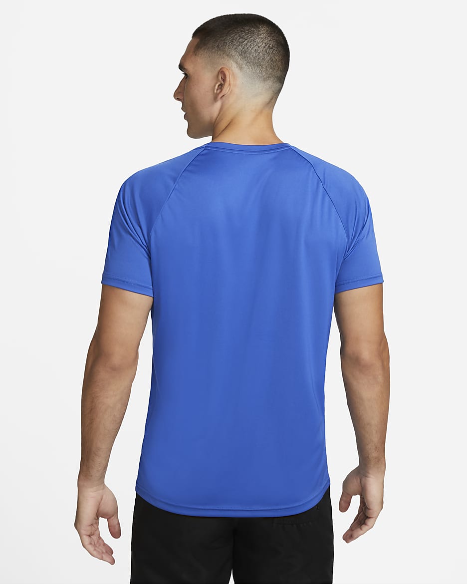 Camiseta Hydroguard de natación de manga corta para hombre Nike Essential - Royal juego