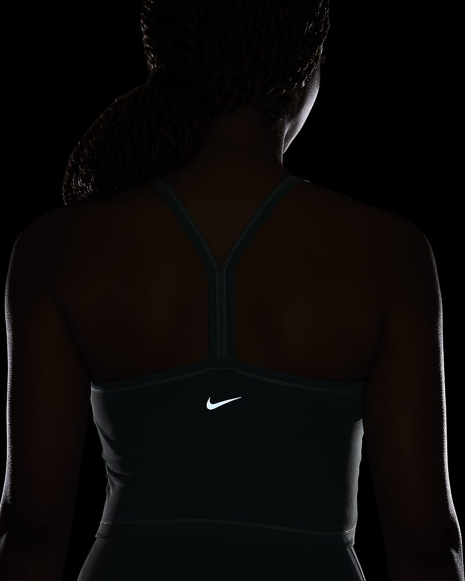 Nike One Fitted Women's Dri-FIT Cropped Tank Top - Bicoastal/Vapor Green/Black
