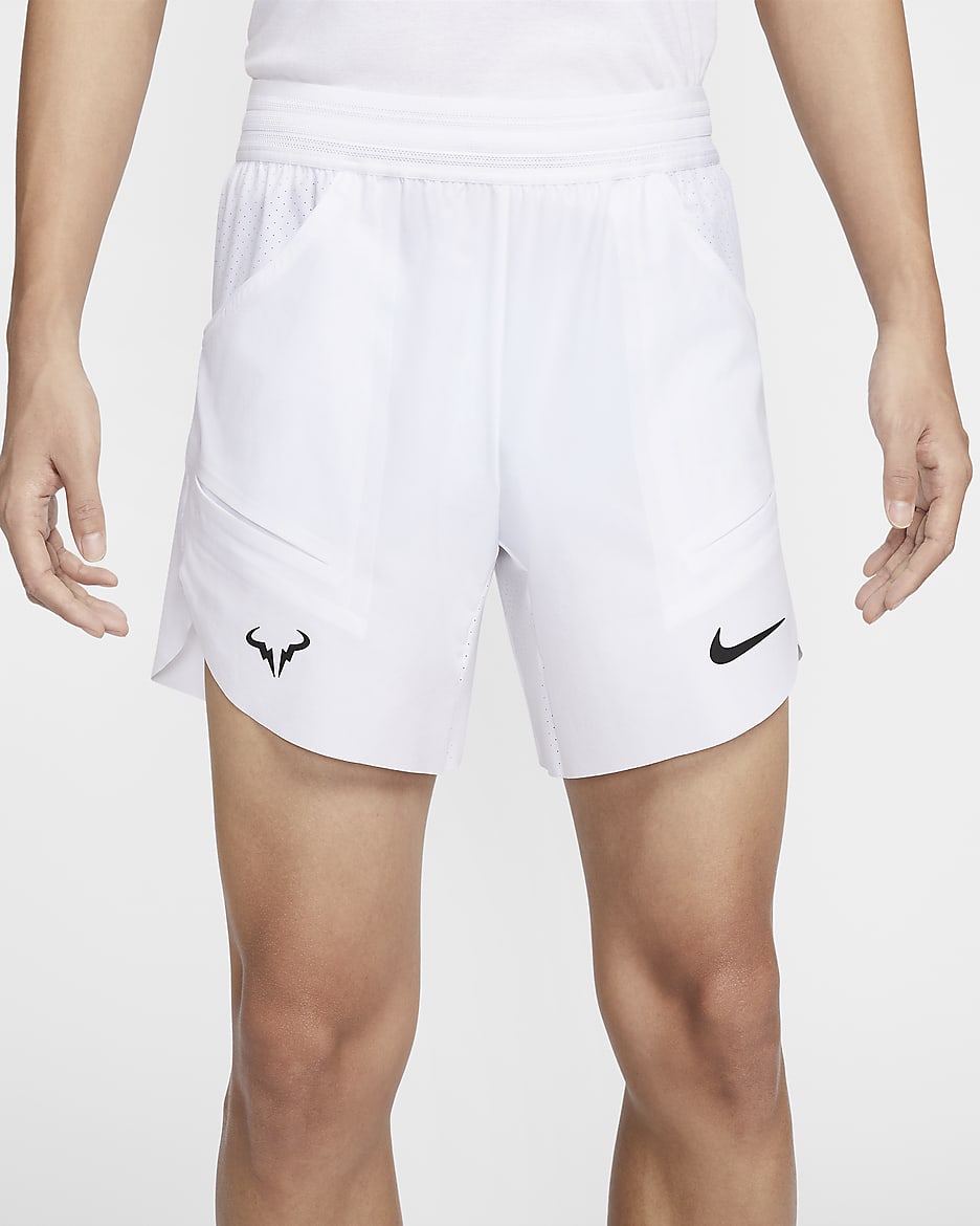 Rafa Men's Nike Dri-FIT ADV 7" (approx. 18cm) Tennis Shorts - White/Black