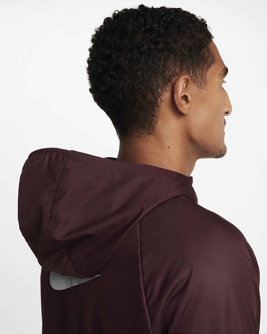 Nike Sphere Miler Men's Therma-FIT Water-Repellent Running Jacket - Burgundy Crush/Burgundy Crush