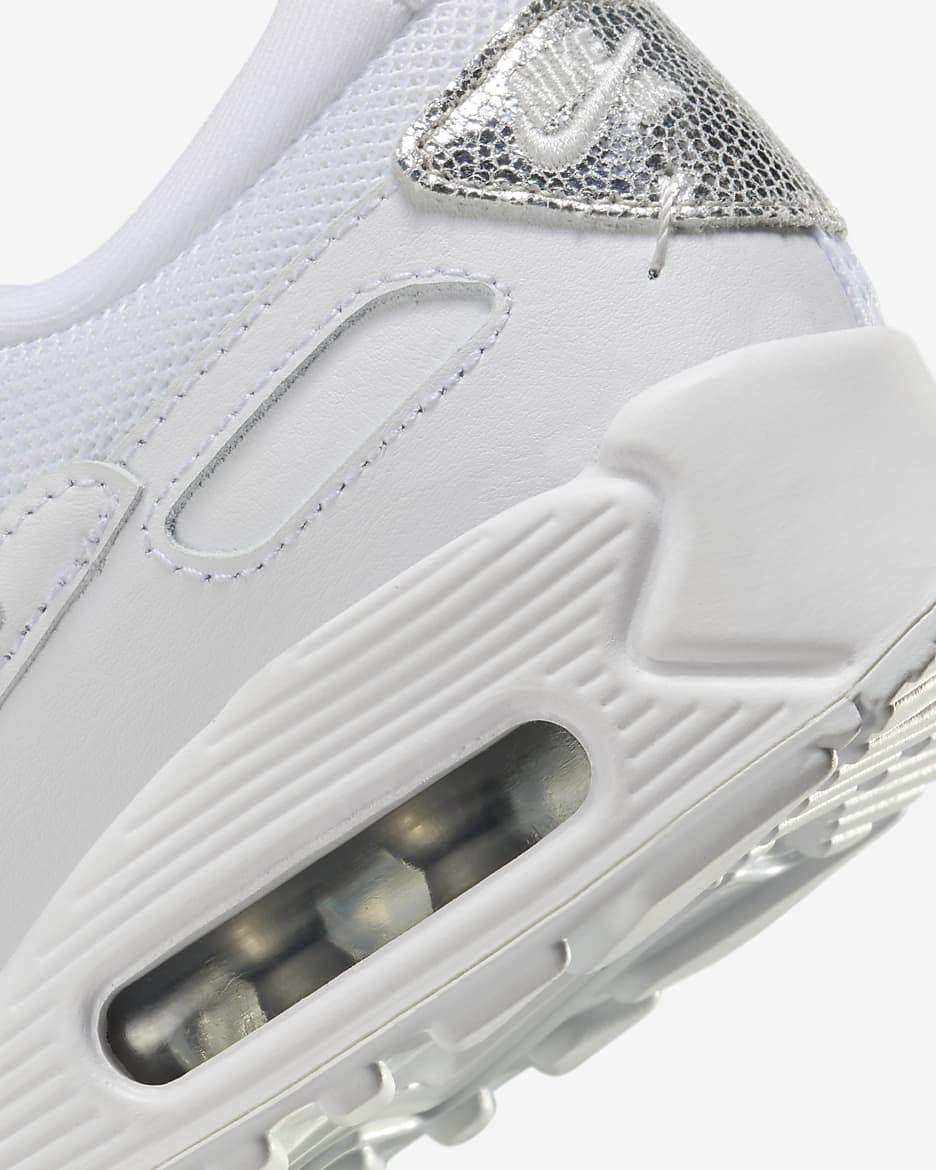 Nike Air Max 90 Futura Women's Shoes - White/Metallic Silver/Chrome/Platinum Tint