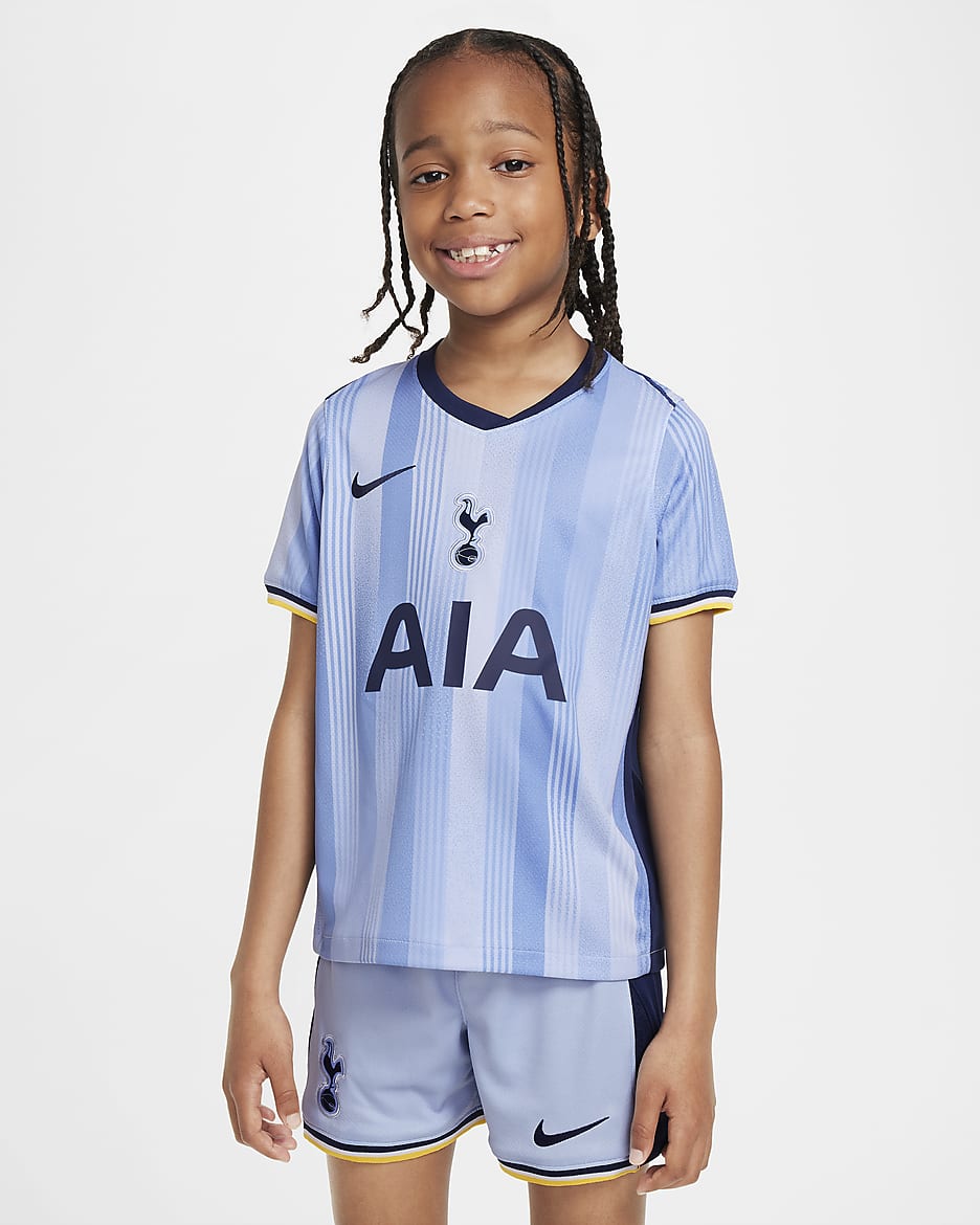 Tottenham Hotspur 2024/25 Stadium Away dreiteiliges Nike Replika-Fußballtrikot-Set (jüngere Kinder) - Cobalt Bliss/Binary Blue