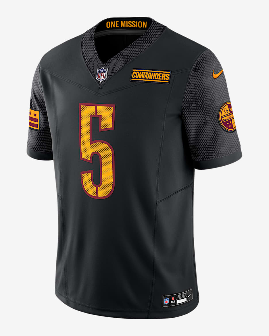 Jayden Daniels Washington Commanders Men's Nike Dri-FIT NFL Limited Jersey - Black