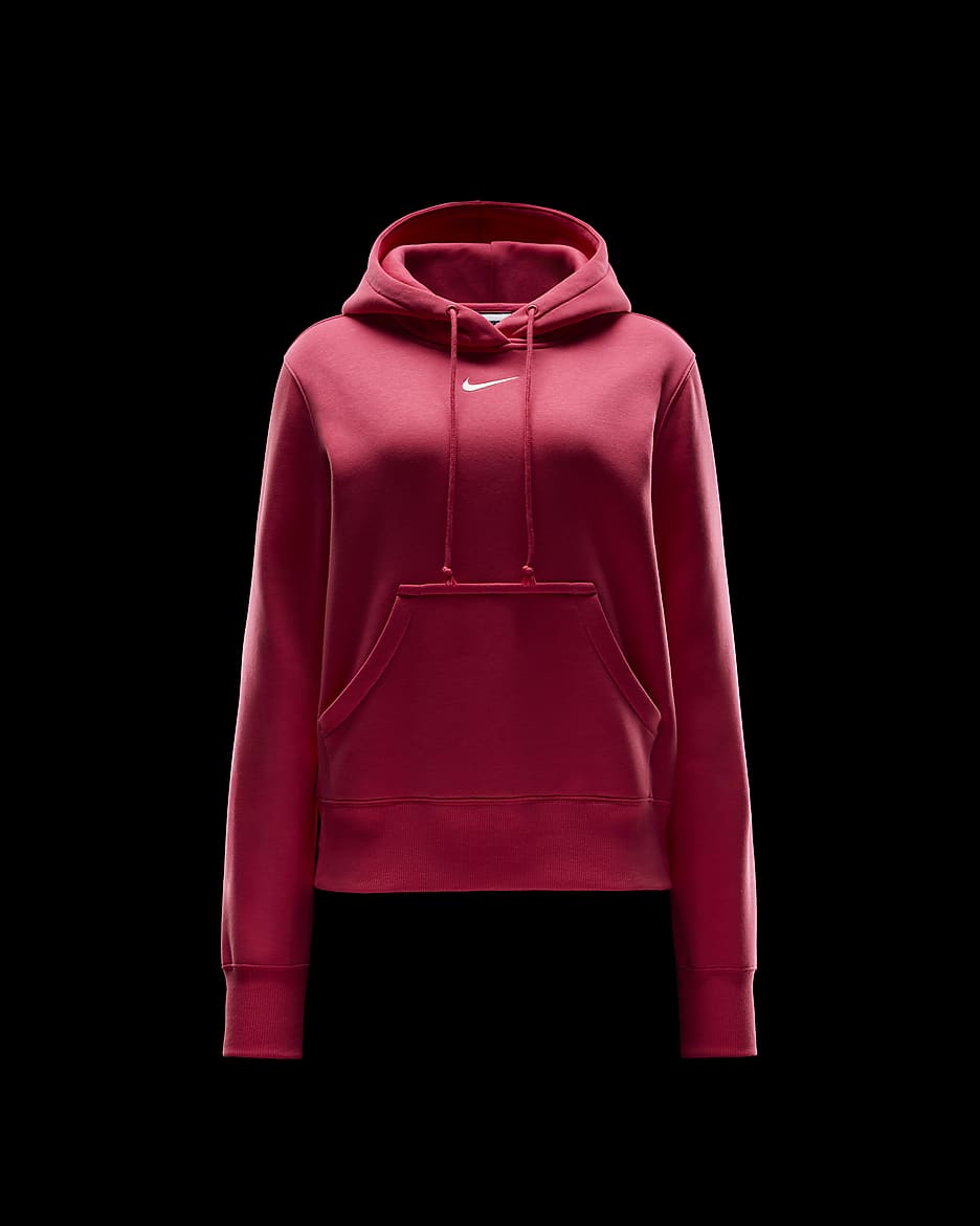 Nike Sportswear Phoenix Fleece Women's Pullover Hoodie - Aster Pink/Sail