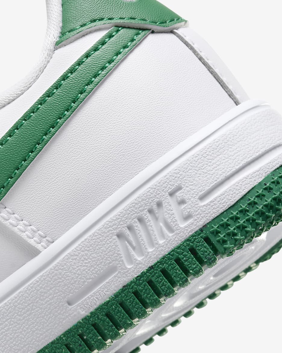 Nike Force 1 Low EasyOn Little Kids' Shoes - White/White/Malachite