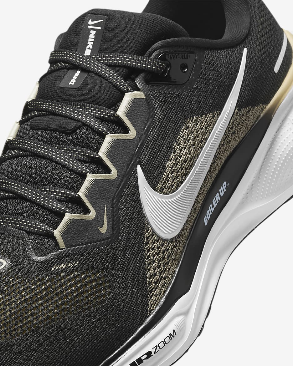 Purdue Pegasus 41 Men's Nike College Road Running Shoes - Black/White/Team Gold/White