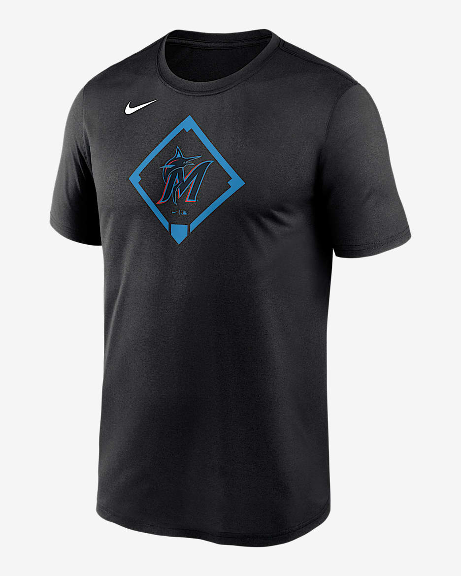 Playera Nike Dri-FIT de la MLB para hombre Miami Marlins Icon Legend - Negro