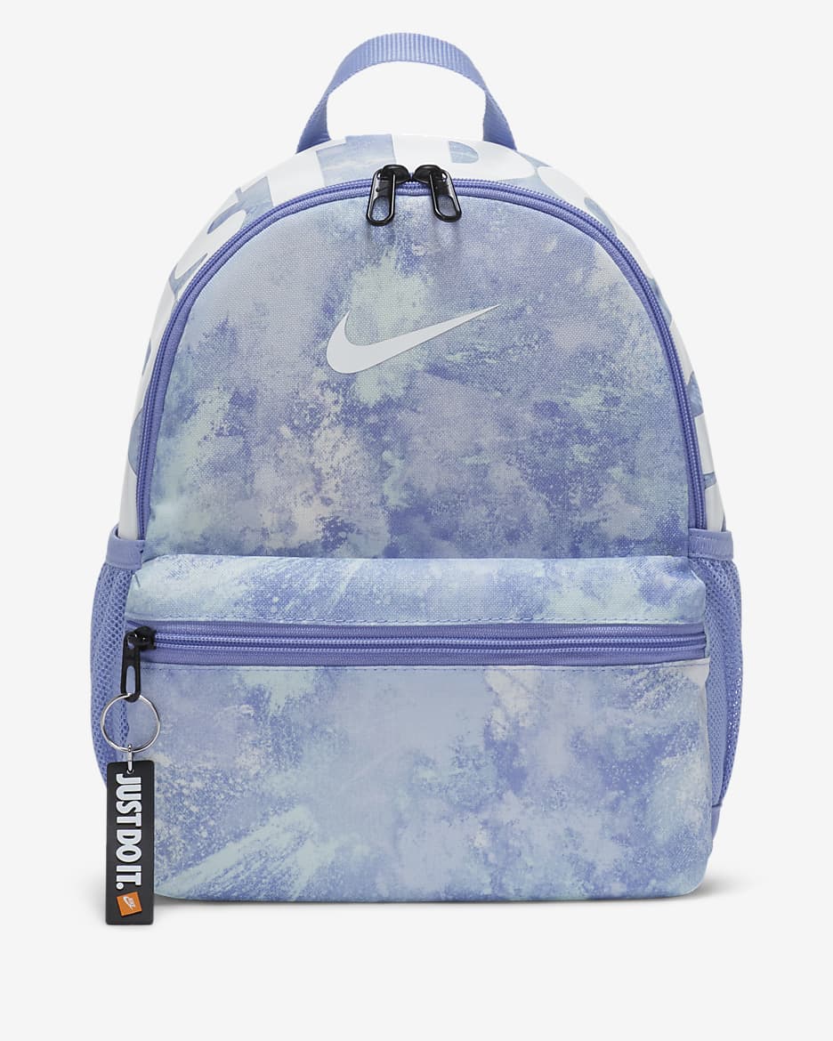 Nike Brasilia JDI Kids' Tie-Dye Backpack (Mini) - Light Thistle/Light Thistle/White