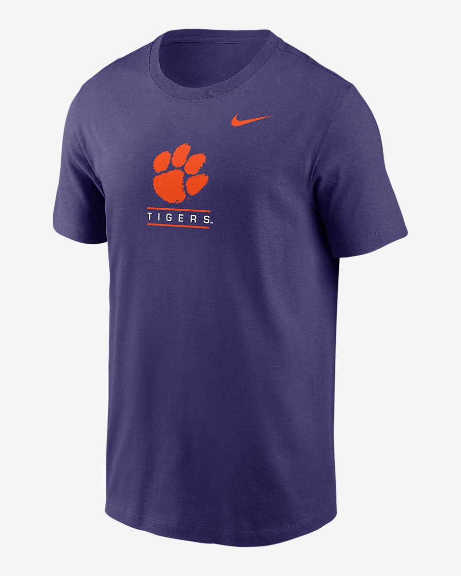 Playera universitaria Nike para hombre Clemson Tigers - Orquídea nuevo