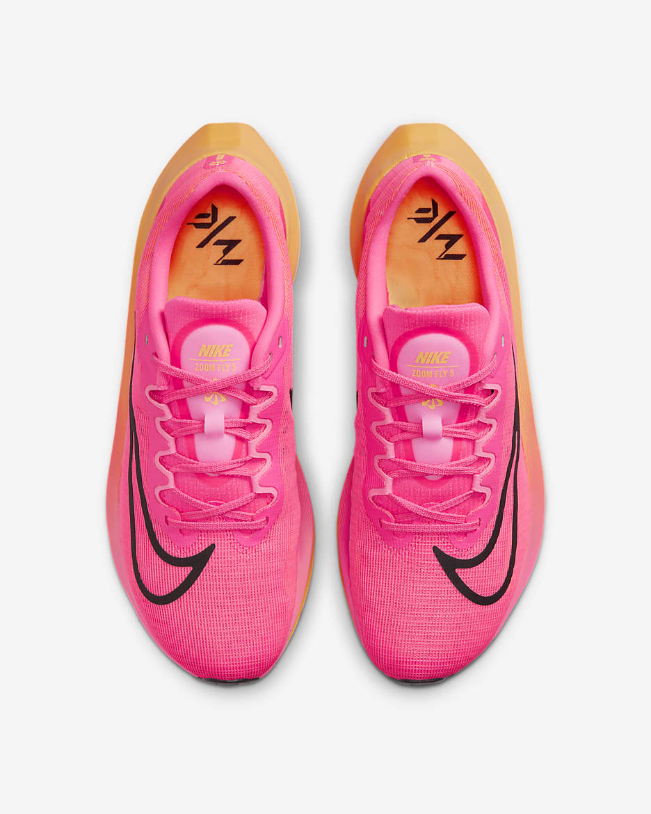 รองเท้าวิ่งโร้ดรันนิ่งผู้ชาย Nike Zoom Fly 5 - Hyper Pink/Laser Orange/ดำ