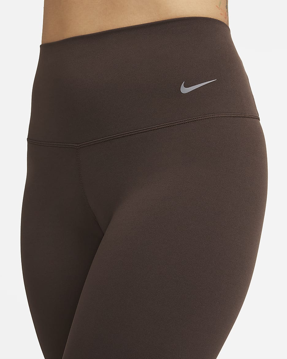 Leggings de largo completo de tiro alto y sujeción ligera para mujer Nike Zenvy - Marrón barroco/Negro