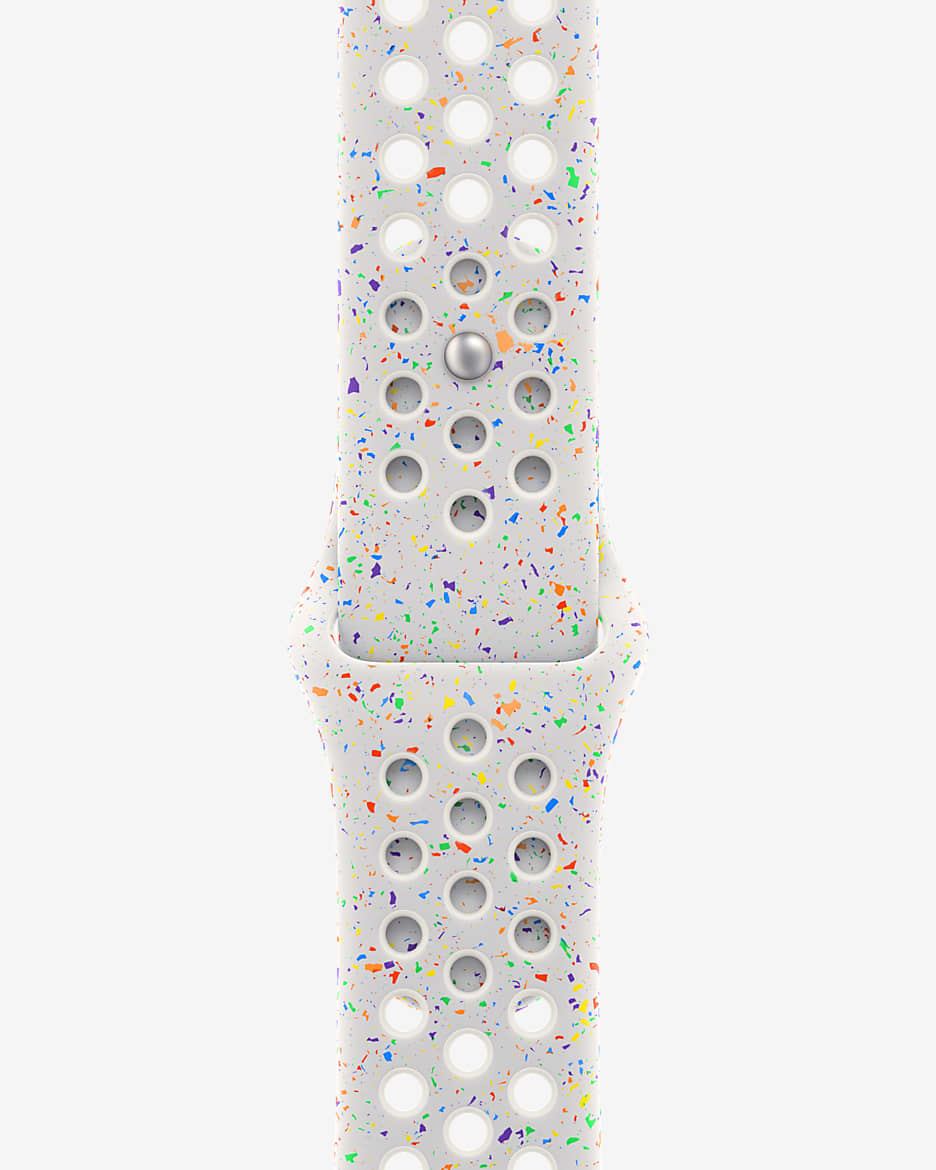 41mm Pure Platinum Nike Sport Band - S/M - Pure Platinum/White