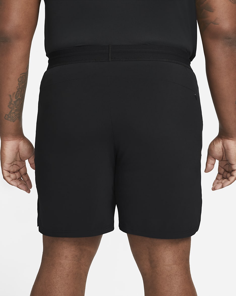 Shorts de entrenamiento de 20 cm para hombre Nike Pro Dri-FIT Flex Vent Max - Negro/Blanco