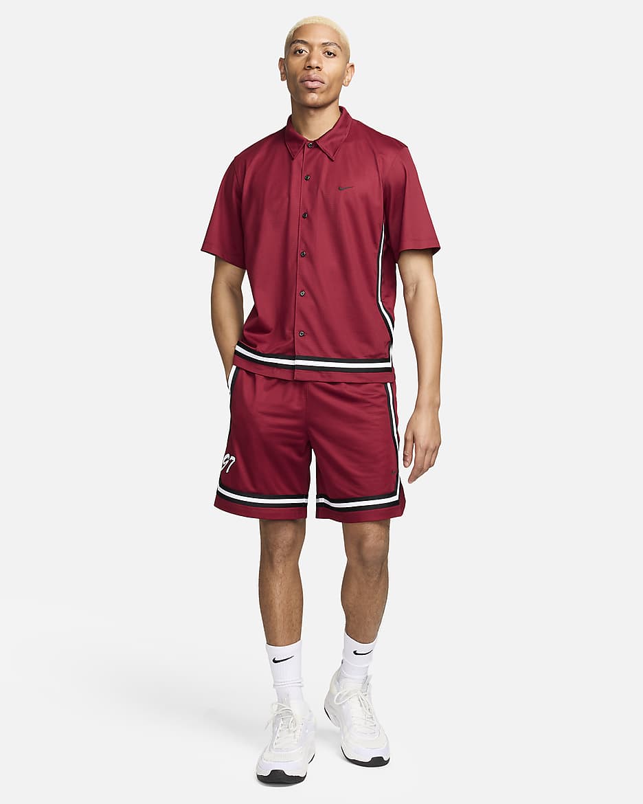 Nike DNA Crossover Dri-FIT Basketballshorts für Herren (ca. 20,5 cm) - Team Red/Schwarz