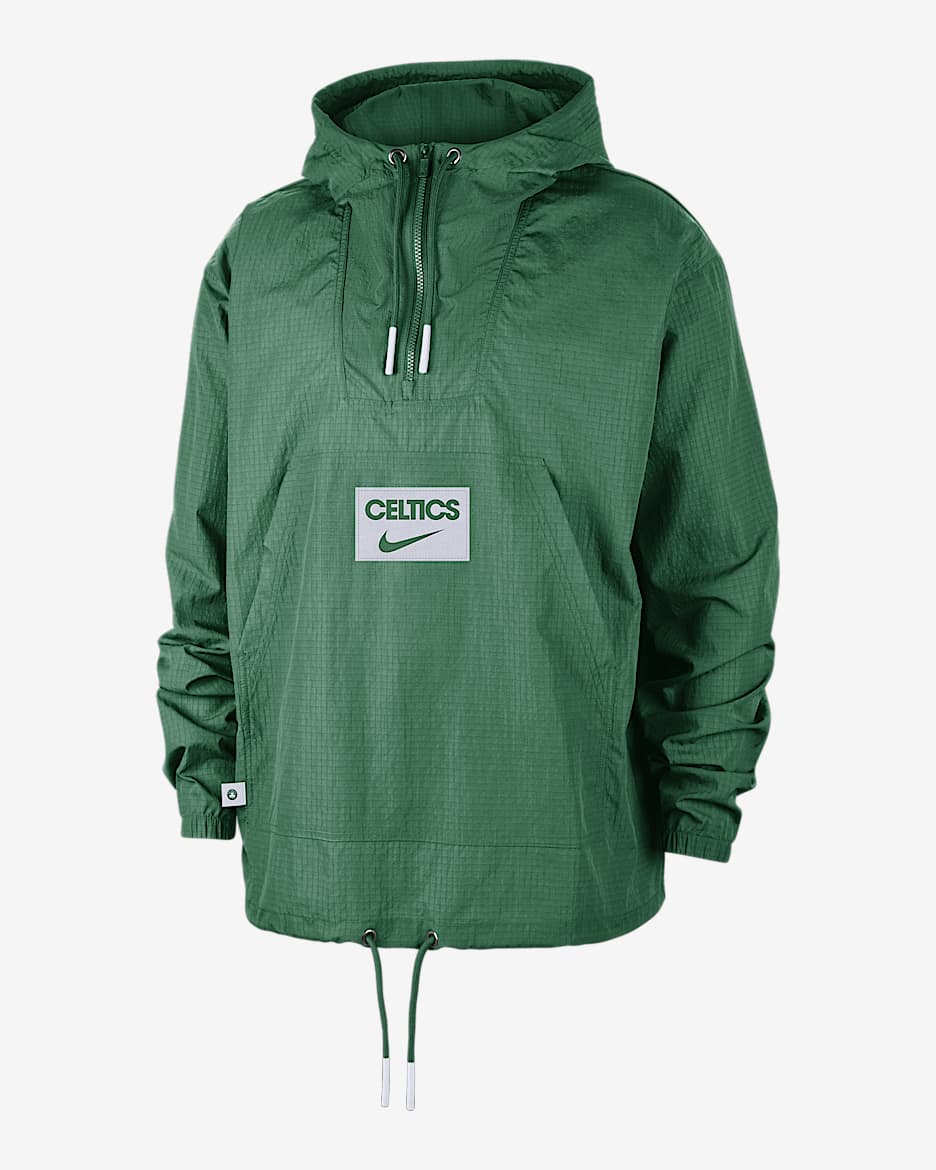 Anorak Nike NBA Boston Celtics Club Courtside pour homme - Clover/Blanc/Clover