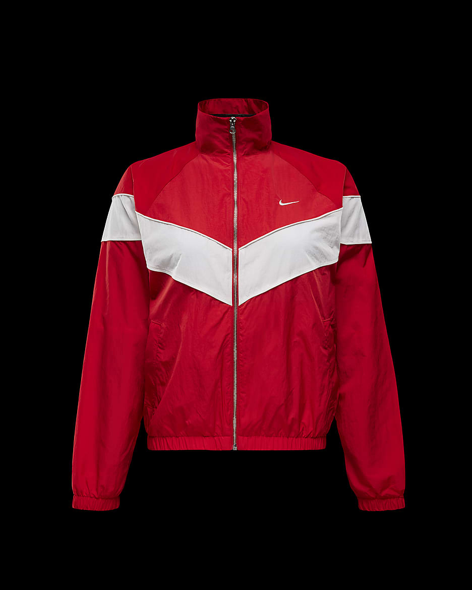 Nike Windrunner Women's Loose UV Woven Full-Zip Jacket - University Red/Sail/Sail