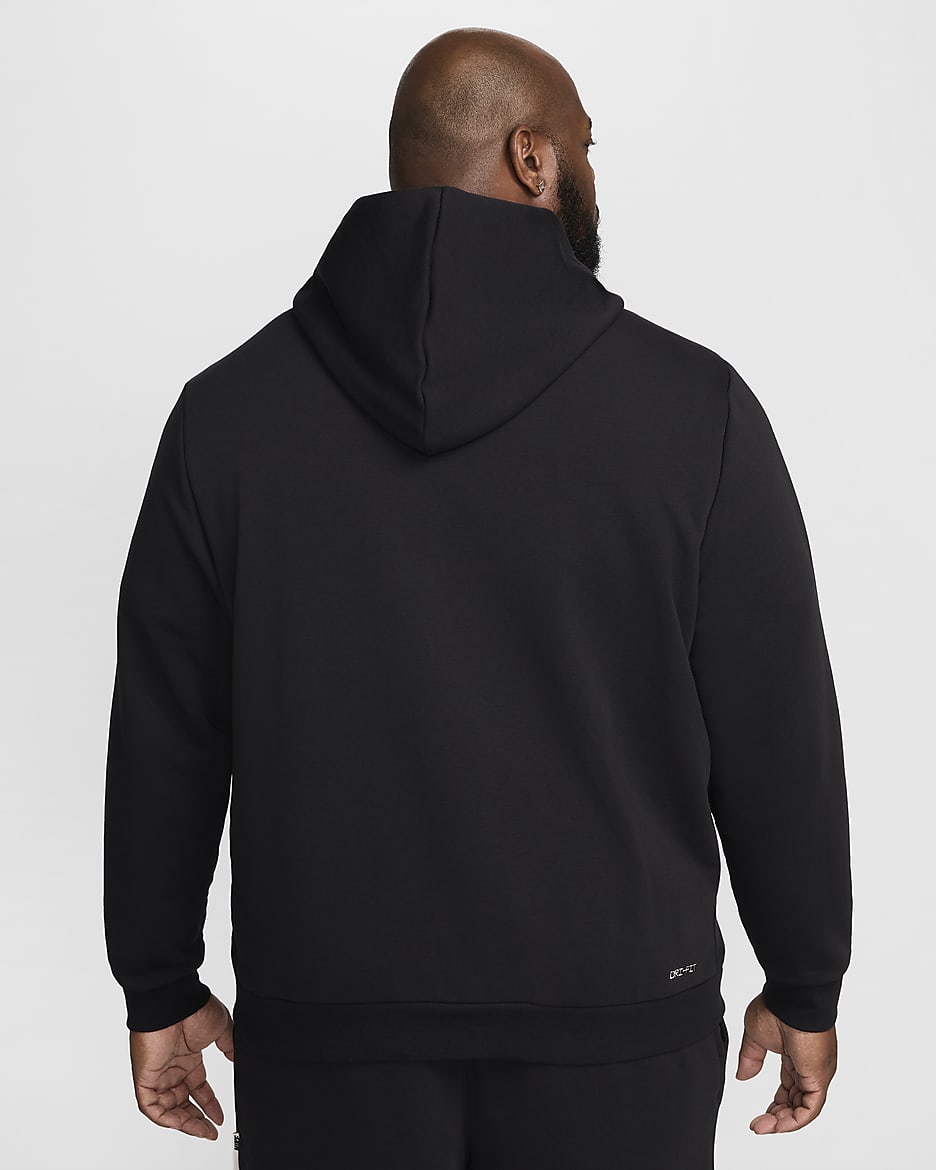 Nike Standard Issue Sudadera con capucha de baloncesto Dri-FIT con cremallera completa - Hombre - Negro/Pale Ivory