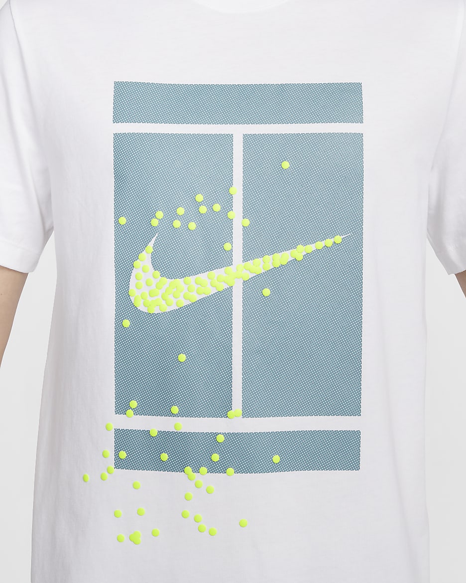 NikeCourt 男款網球 T 恤 - 白色